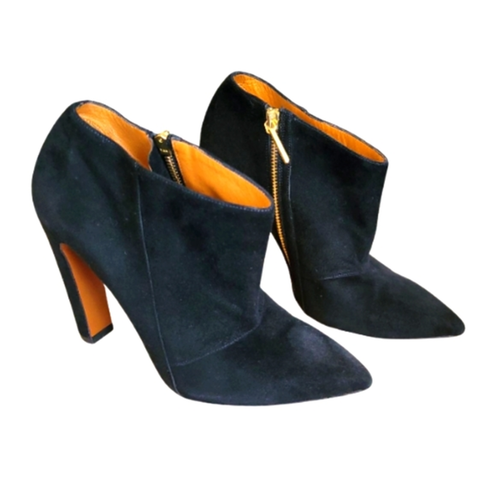 CALVIN KLEIN COLLECTION | Black Suede Booties in Size EU 36.5‎